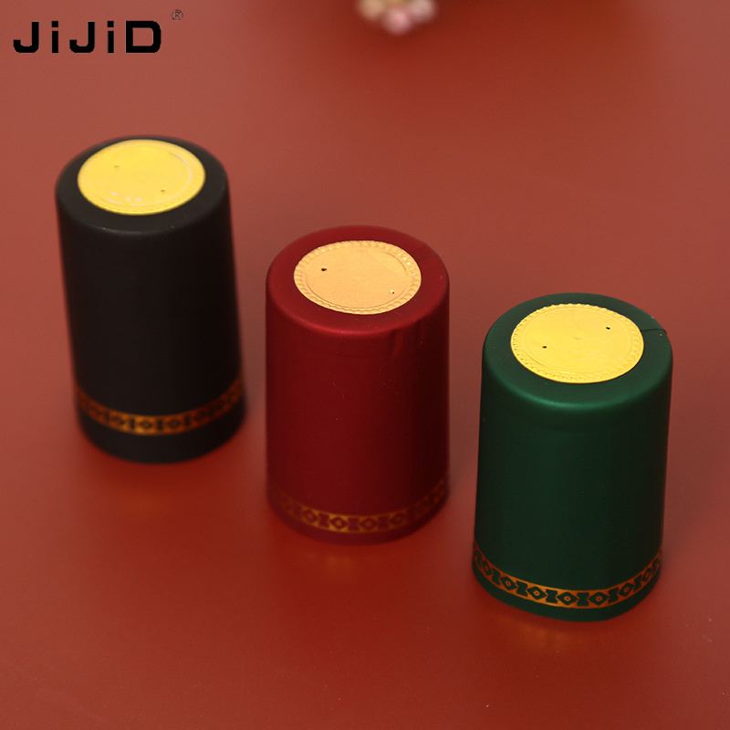 JIJID The Best Pvc Label Shrink Bottle Cap Aluminum Plastic Capsule Heat Shrinkable Capsule For Wine Bottle heat shrink bag