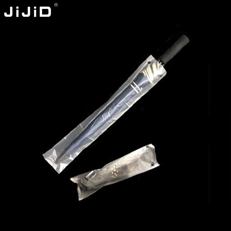 JIJID Custom PE Disposable Long & Short Transparent Umbrella Wrapping Bags Hotel Use Disposable Umbrella Wet Clear Plastic Bag