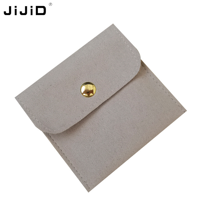 JIJID Small Jewelry Pouch Suede Environmentally Friendly Brown Velvet Ornament Bag Jewelry Velvet Pouch Bracelet Packaging