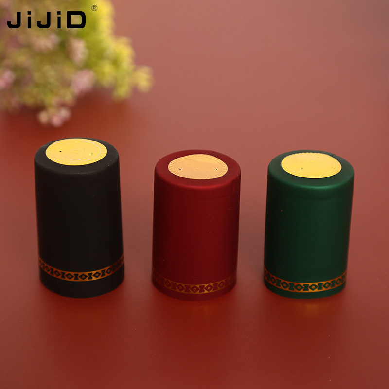 JIJID The Best Pvc Label Shrink Bottle Cap Aluminum Plastic Capsule Heat Shrinkable Capsule For Wine Bottle heat shrink bag