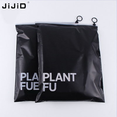 JIJID Clothing plastic zipper bag customized printed packaging PE tshirt bag clothes packaging slider zip lock