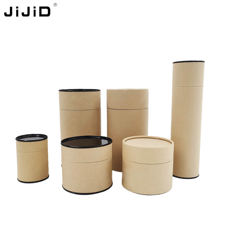 JiJiD Custom Cylindrical Canister Cardboard Cylinder Round Box Paper Tube Packaging Box For Cosmetic Gift