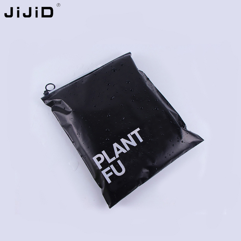 JIJID Clothing plastic zipper bag customized printed packaging PE tshirt bag clothes packaging slider zip lock