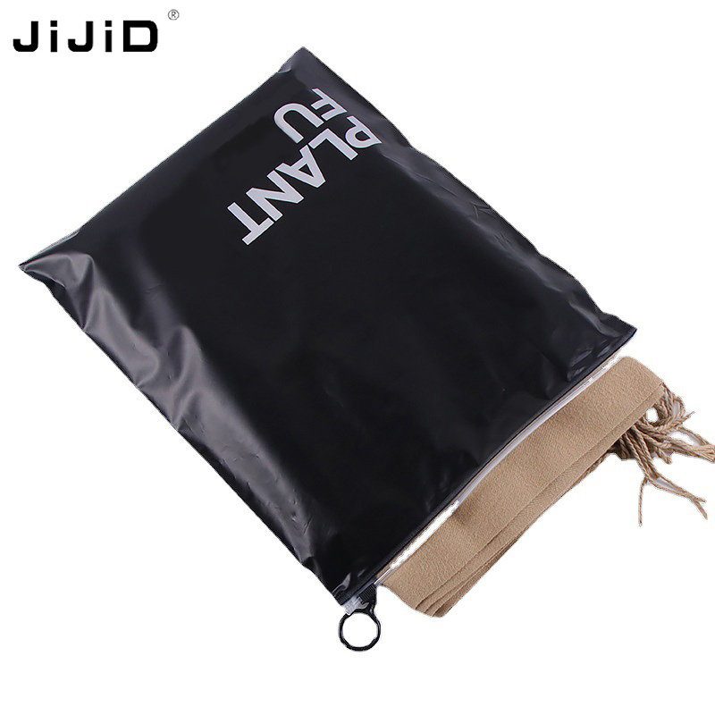 JIJID Clothing plastic zipper bag customized printed packaging PE tshirt bag clothes packaging slider zip lock