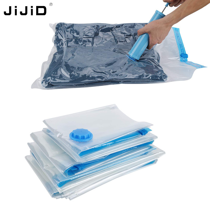 JIJID Valve For Travel Clothes Vacuum kids storage Bag Set Space Saver Vacuum Storage Bags With Pump