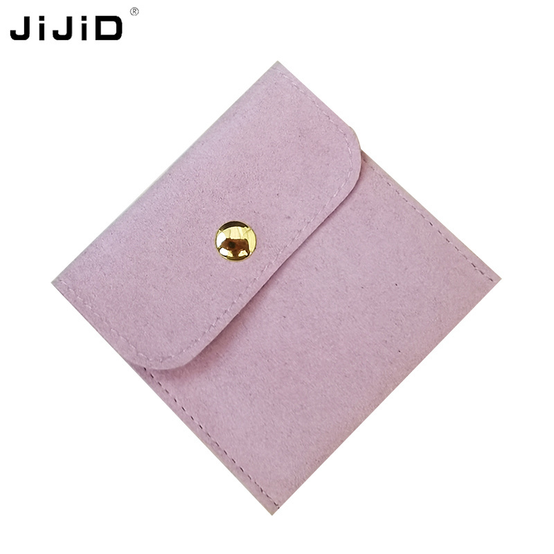 JIJID Small Jewelry Pouch Suede Environmentally Friendly Brown Velvet Ornament Bag Jewelry Velvet Pouch Bracelet Packaging