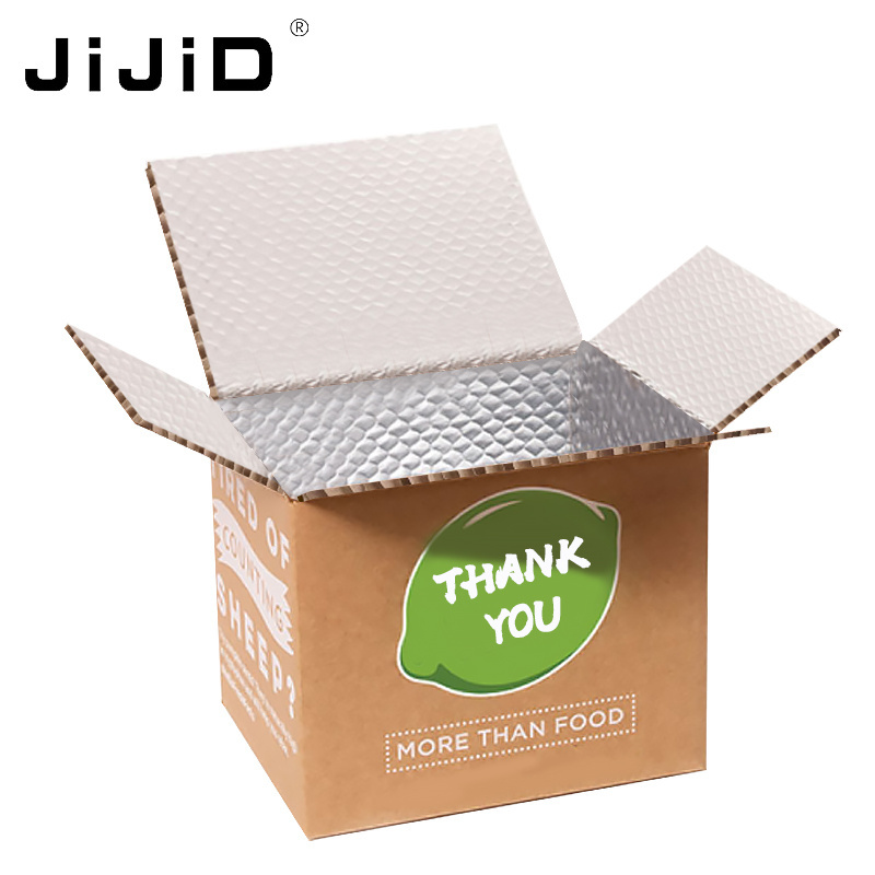 JiJiD Customized  Shipping Cold Chain Insulation Storage Package Box Aluminum Foil Transport Box For Frozen Packaging Box