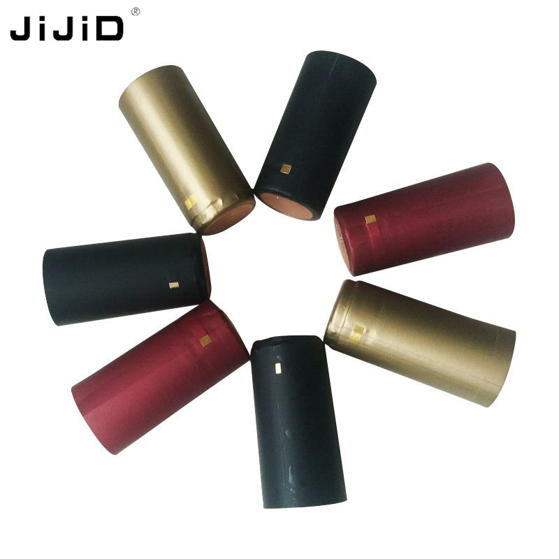 JIJID The Best Pvc Label Shrink Bottle Cap Aluminum Plastic Capsule Heat Shrinkable Capsule For Wine Bottle heat shrink bag