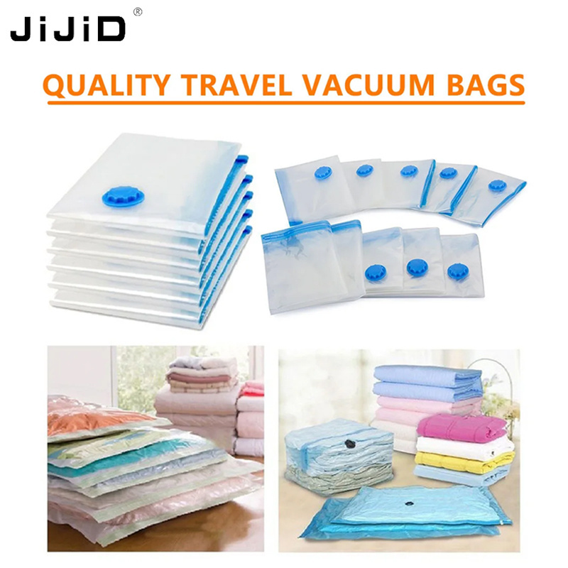 JiJiD Space Saver Vacuum Storage BagsTravel Vacuum Sealer Compression Bags Packing Blanket Vacuum Bags For ClothesTowel Blankets