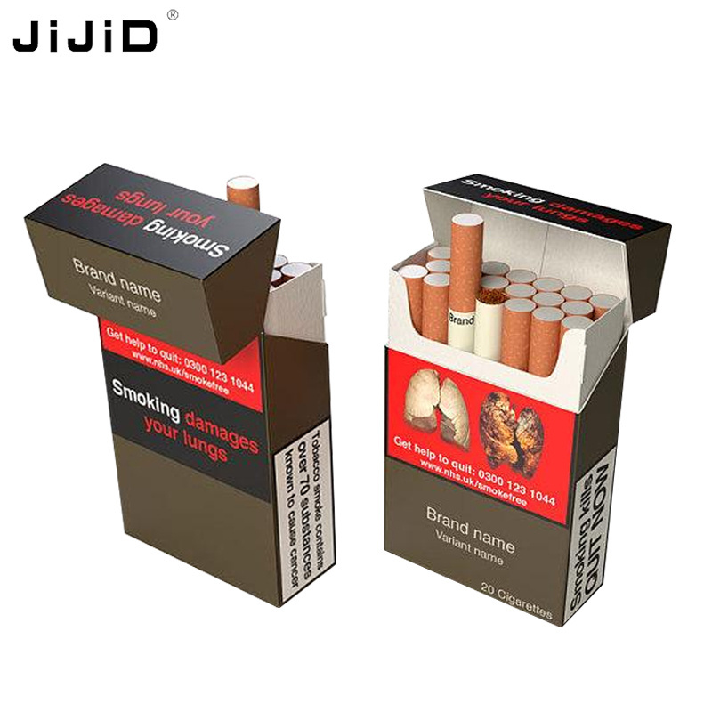 JIJID Disposable Custom Printing Paper Box Packaging Blank Cigarette Packs Empty CardboardPre Roll Cones Cigarette Box