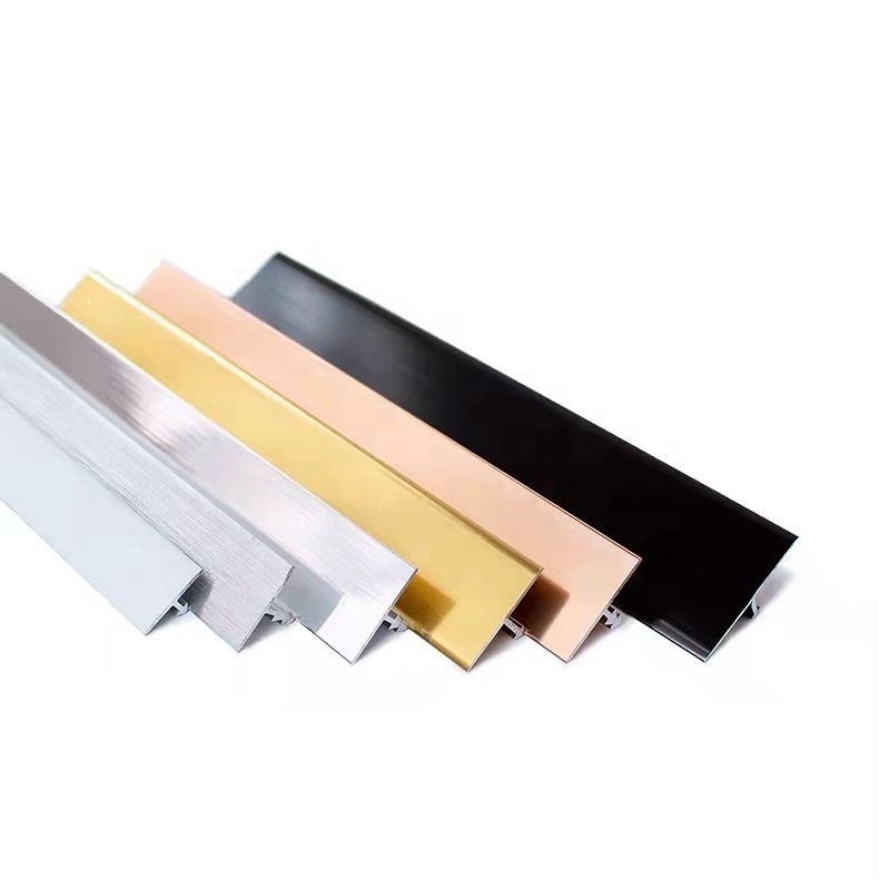 Custom Design panel edge Trim Aluminum T Profile Aluminum 6063 T5  Aluminum Strips For protection wallboard