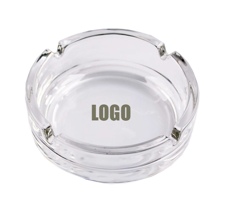 Wholesale Custom Logo Round Cheap Glass Cigarette Cigar Ashtray Smoking Tobacco Portable Ashtrays Standing