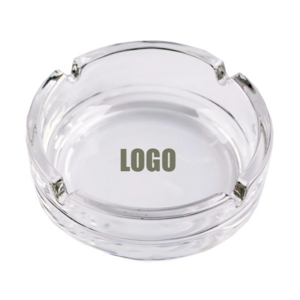 Wholesale Custom Logo Round Cheap Glass Cigarette Cigar Ashtray Smoking Tobacco Portable Ashtrays Standing