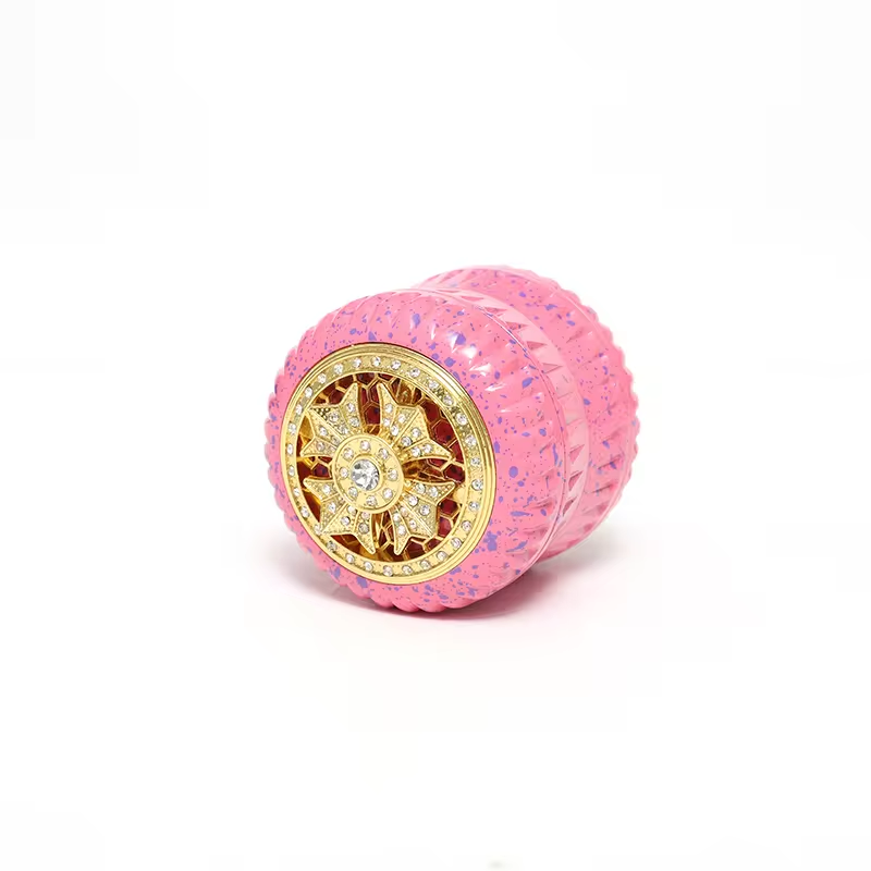 Fashion Design Aluminum Alloy Grinder 63mm 4 Layers Pink Sweet Cute Premium Metal Herb Grinder