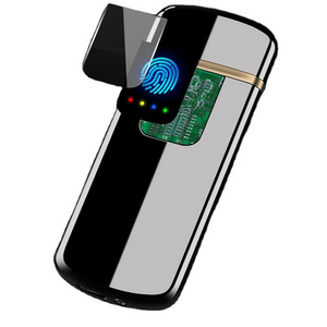 2023 Trendy Manufacture Jiju Custom Logo Lighters With Touch Screen Charging Lighter USB Electric Rechargeable Lighter