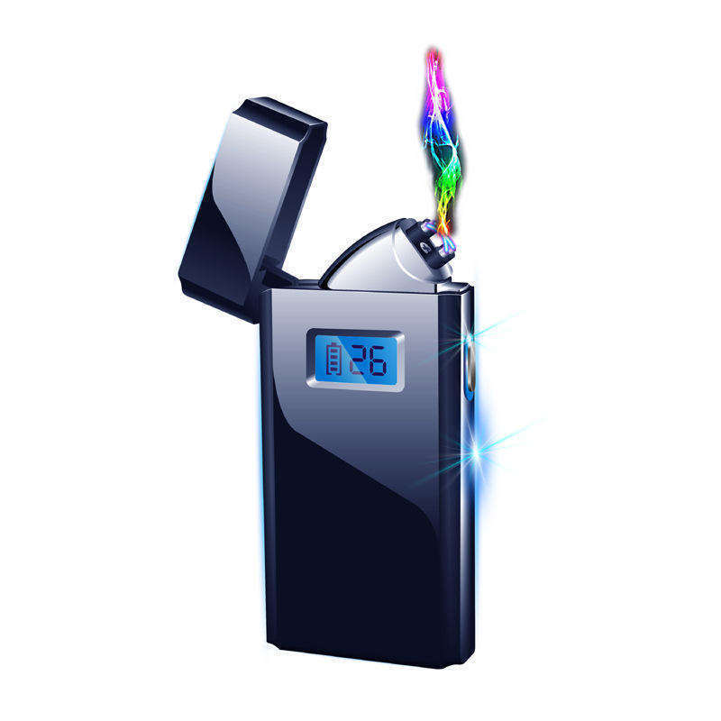 High Quality Fashion Jiju Electric Arc Lighter Rechargeable USB Flameless Lighter Cigarette Lighter With LCD Screen