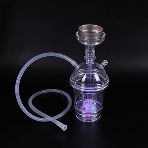 Hot Promotion LED Shisha Hookah Smoking Shisha Blue Red Black Mini Portable Hookah