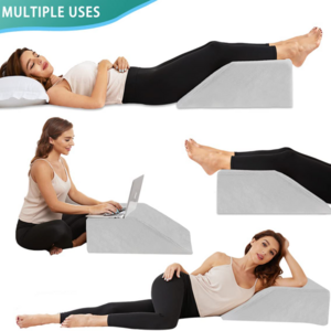 Wedge Pillow for Leg & Back Support and Pregnancy  Relieves Knee Hip and Lower Back Pain