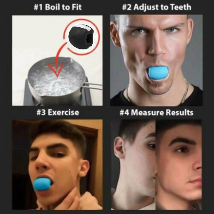 Innstar Jaw Exerciser Ball Facial Muscle Trainer Ejercitador De Mandibula Resistance Levels Jawline Exerciser for Men