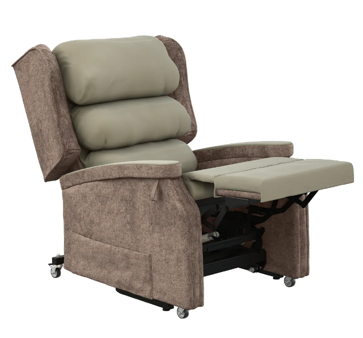 Geeksofa Fabric Dual Motor Assist Power Electric Lift Recliner Chair  with Wheels for Elderly