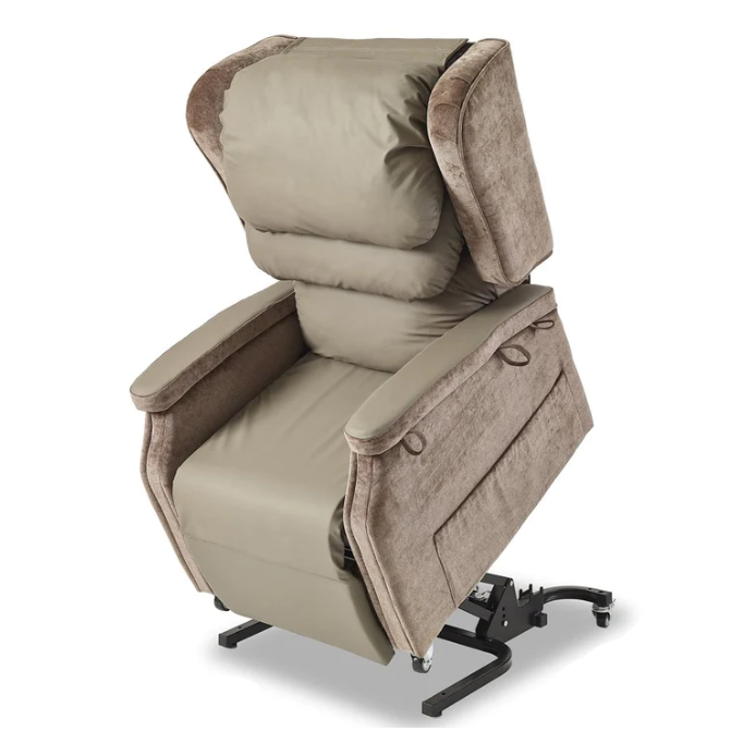 Geeksofa Fabric Dual Motor Assist Power Electric Lift Recliner Chair  with Wheels for Elderly