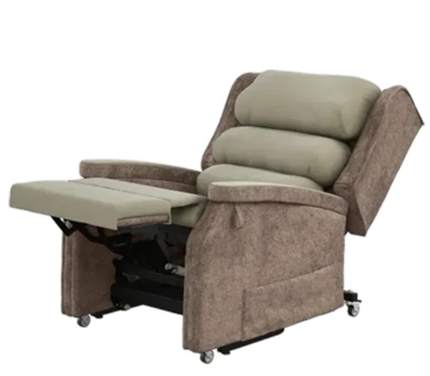 Geeksofa Fabric Dual Motor Assist Power Electric Lift Recliner Chair  with Wheels for Elderly