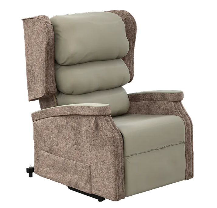 Geeksofa Fabric Dual Motor Assist Power Electric Lift Recliner Chair  with Wheels for Elderly