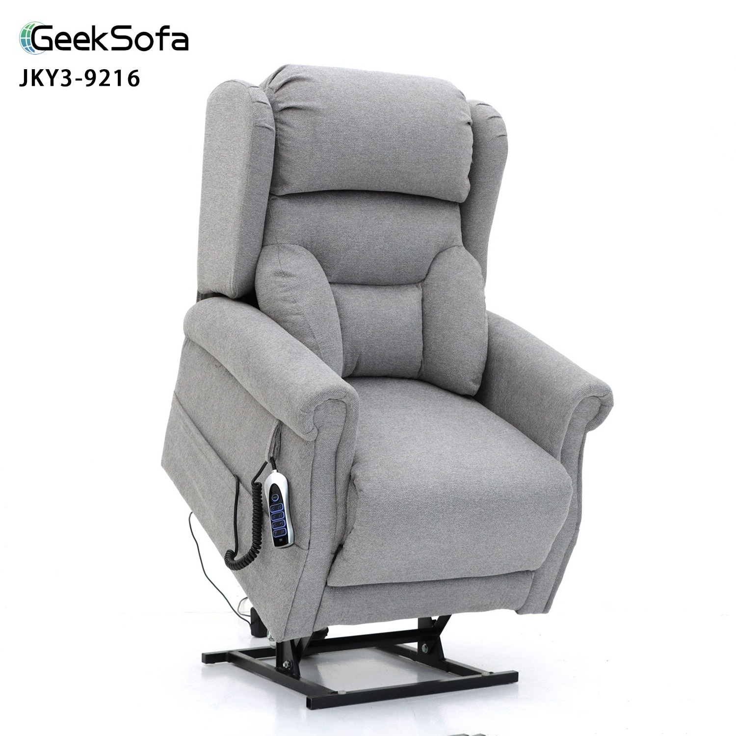 Geeksofa Quad Motor Power Electric Medical Lift Riser Recliner Chair with Power Headrest & Power Lumbar Support for The Elderly