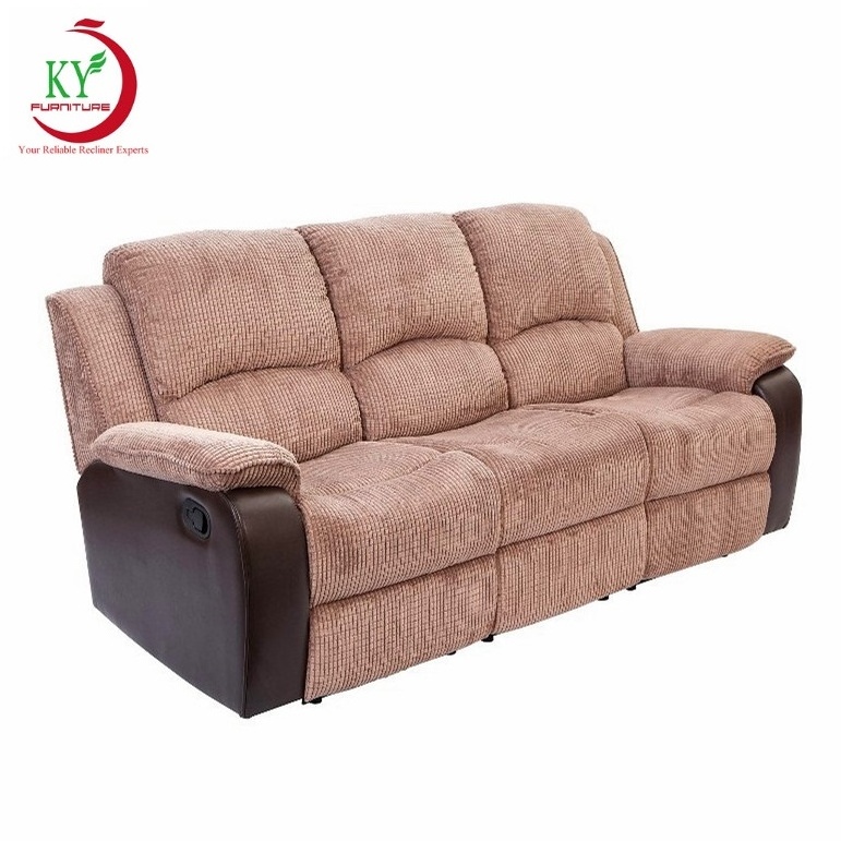 Geeksofa 3 Seater Loveseat Fabric 2 Seater Manual Motion Recliner Sofa Set Reclinable With Massage Function For Living Room