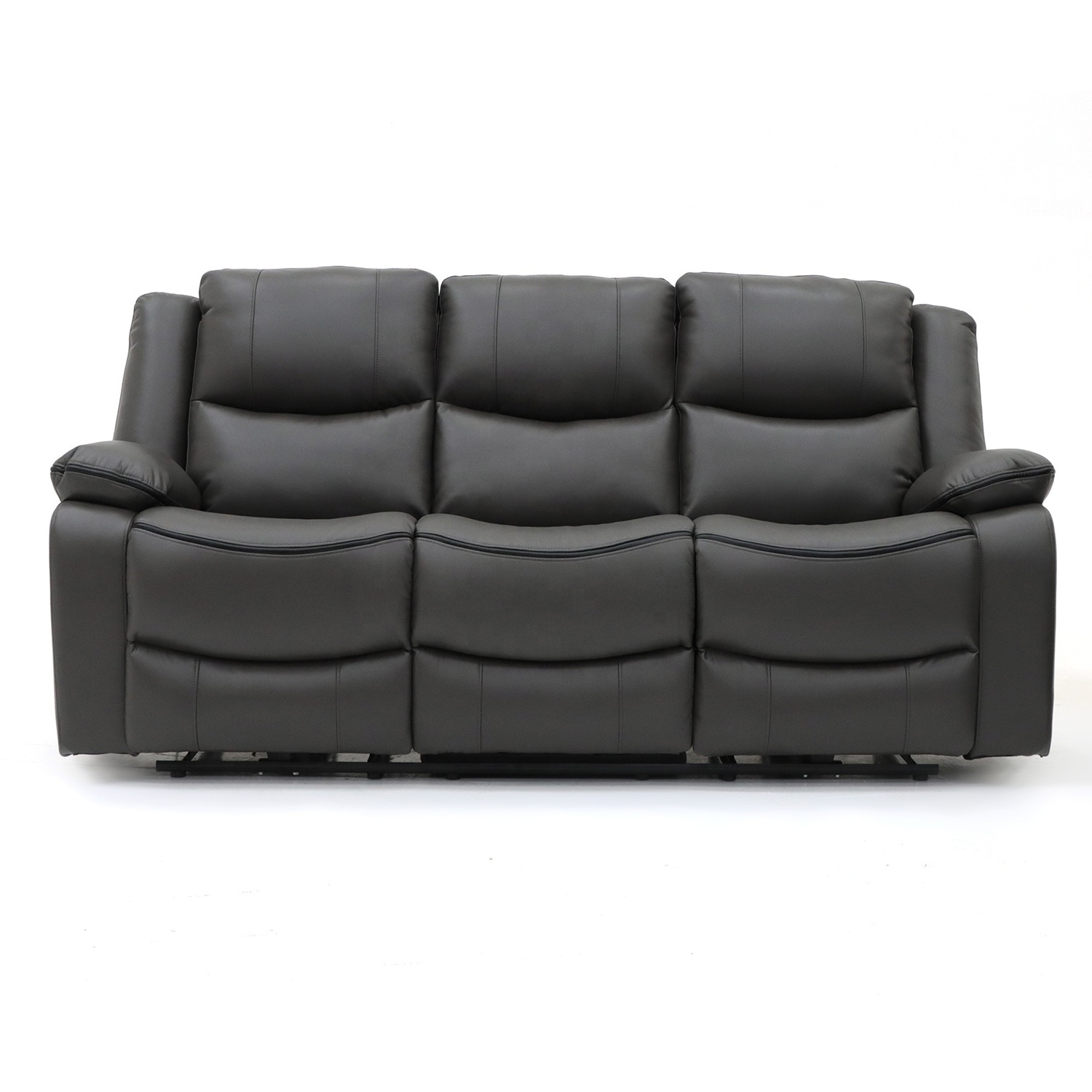 Geeksofa 3+2+1 Modern Air Leather Power Electric Motion Recliner Sofa Set with Console and Massage for Living Room Furniture