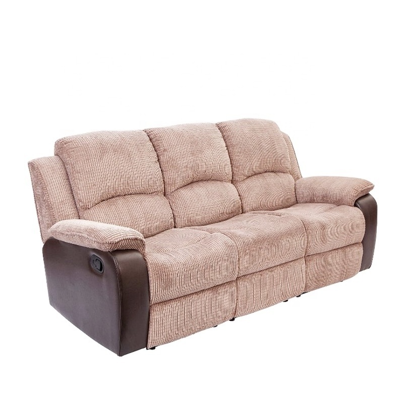 Geeksofa 3 Seater Loveseat Fabric 2 Seater Manual Motion Recliner Sofa Set Reclinable With Massage Function For Living Room