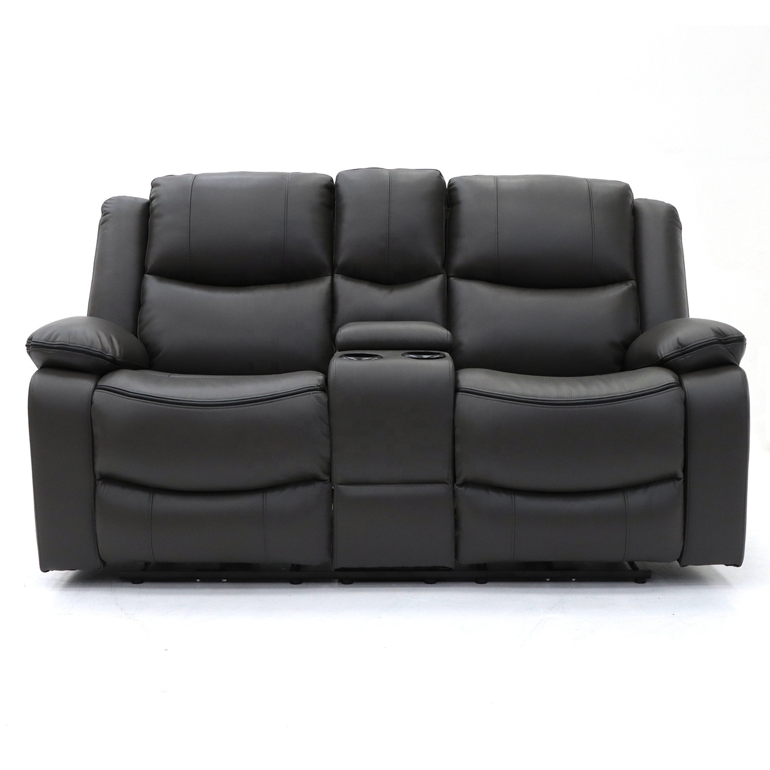 Geeksofa 3+2+1 Modern Air Leather Power Electric Motion Recliner Sofa Set with Console and Massage for Living Room Furniture