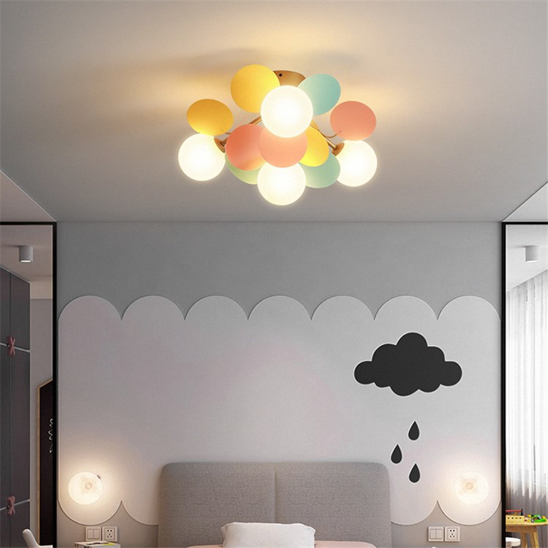 Modern Flower Ceiling lamps Children's room lights Creative Bedroom lighting Fixtures Ceiling light LED Nordic Molecular