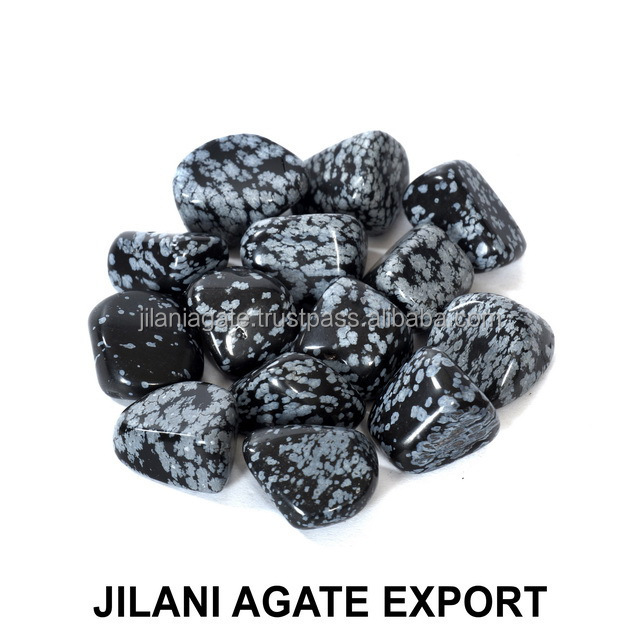 Wholesale Snow Flake Obsidian Tumbled Stone | Cheap Price Snow Flake Obsidian Tumbled For Home Decoration | Buy Jilaniagate