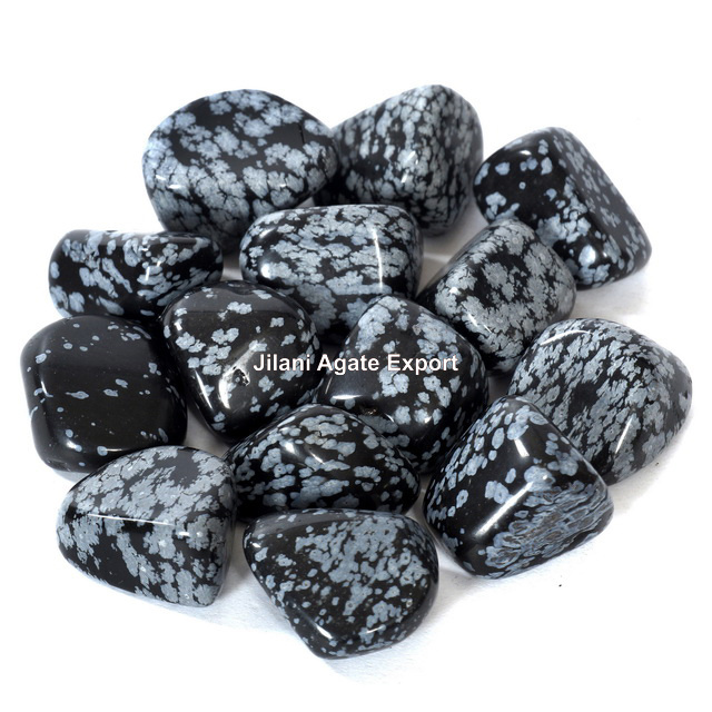 Wholesale Snow Flake Obsidian Tumbled Stone | Cheap Price Snow Flake Obsidian Tumbled For Home Decoration | Buy Jilaniagate