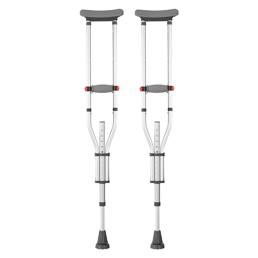 Medical Multi-Position Height Adjustable Aluminum Walking Stick  Armpit Bracket Elbow Crutch Axillary Underarm Crutches