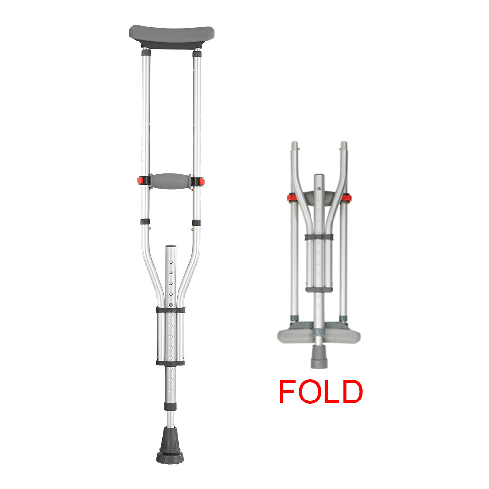 Medical Multi-Position Height Adjustable Aluminum Walking Stick  Armpit Bracket Elbow Crutch Axillary Underarm Crutches