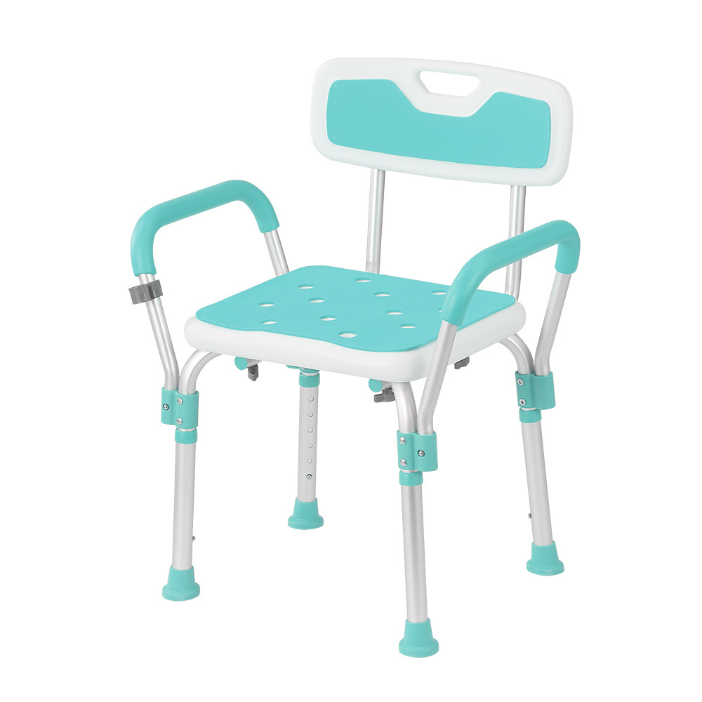 Portable aluminum disabled bathroom medical facility safe for the elderly medical supplies shower chair