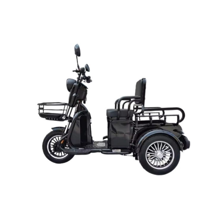 Electric Three Wheeler Scooter Passenger Tricycle Scooter with Back Seat for Adults