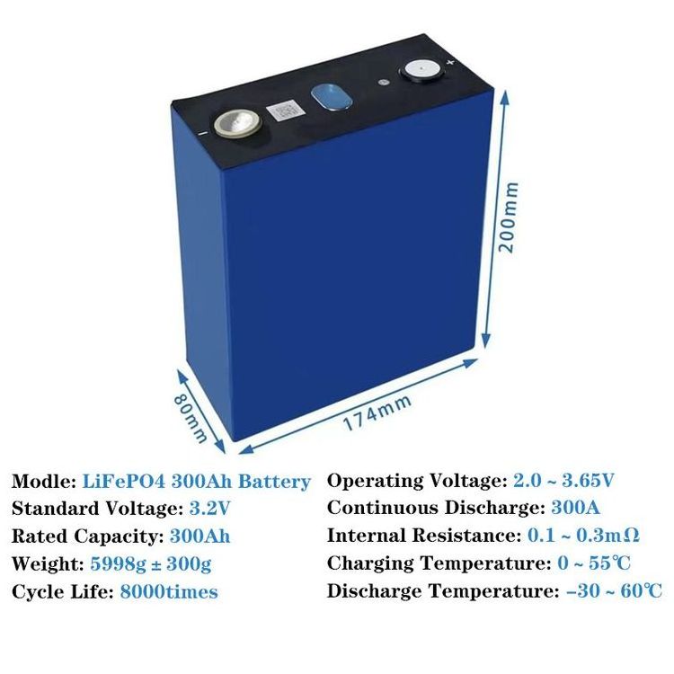 High Quality  3.2V  48V 300 Ah Prismatic cell electric truck  LiFePo4 solar Lithium Ion Batteries