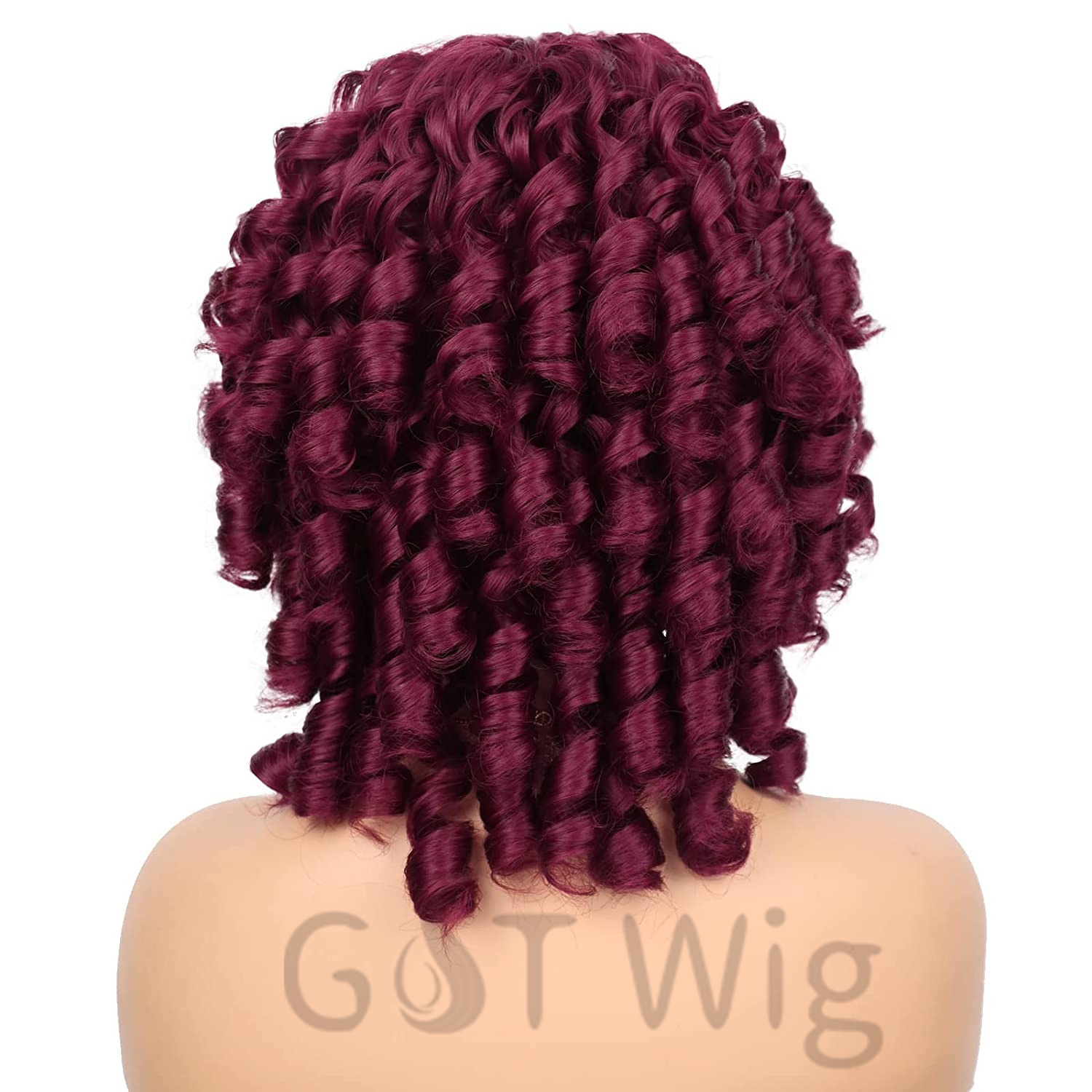 G&T Wig Wholesale  Colorful Curly Wigs Heat Resistant Synthetic Hair Replacement Afro Curly Wig with Bangs for Black Women