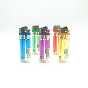 LED Flint Lighter with Color Butane Gas and Customized Print / Wrapper / Sticker