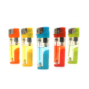 Yemen Best Sale Lighter Colorful Gas LED Lighter Encendedor Electrico