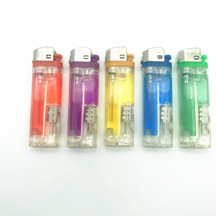 LED Flint Lighter with Color Butane Gas and Customized Print / Wrapper / Sticker