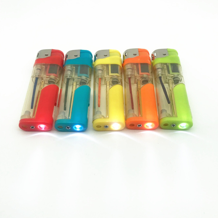 New Trending Popular custom logo  cigarette gas led electric Lighter  wiht torch