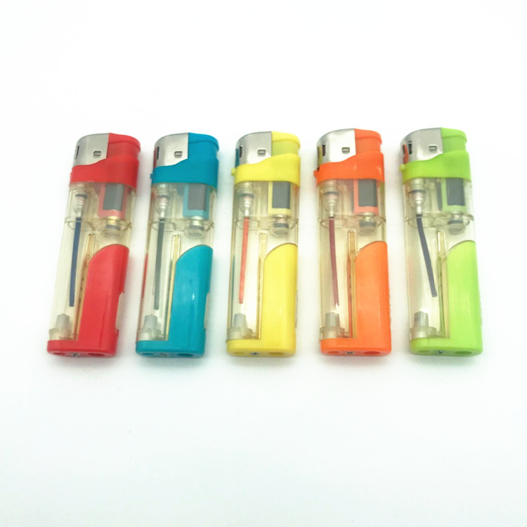 New Trending Popular custom logo  cigarette gas led electric Lighter  wiht torch