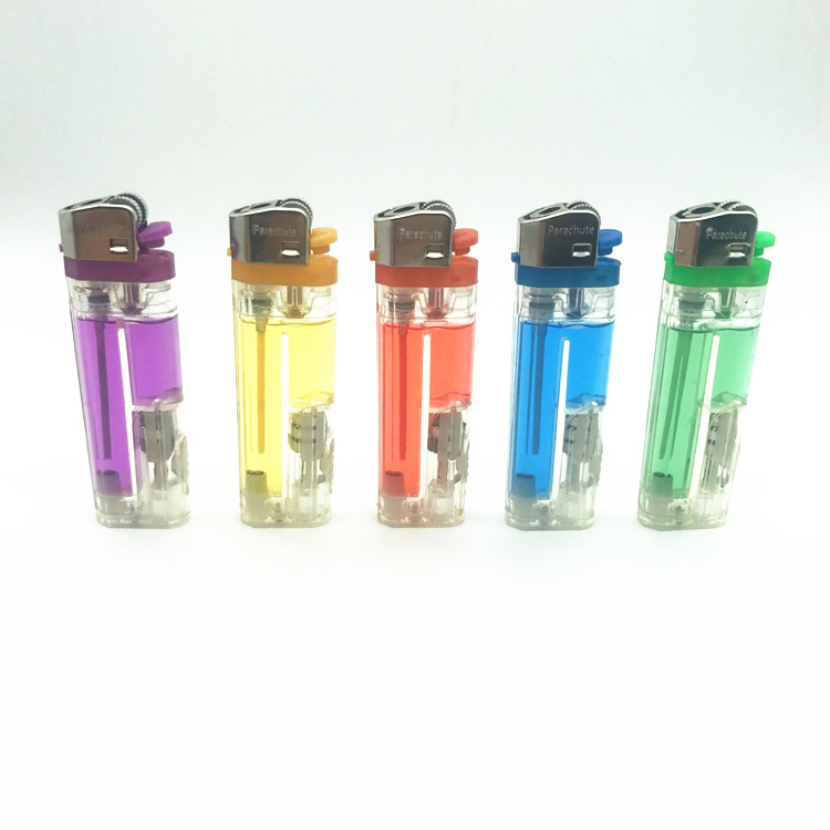 LED Flint Lighter with Color Butane Gas and Customized Print / Wrapper / Sticker