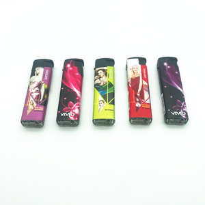 Wind Proof Function OEM Disposable Cigarette Lighter with Custom Decor / Wrapper