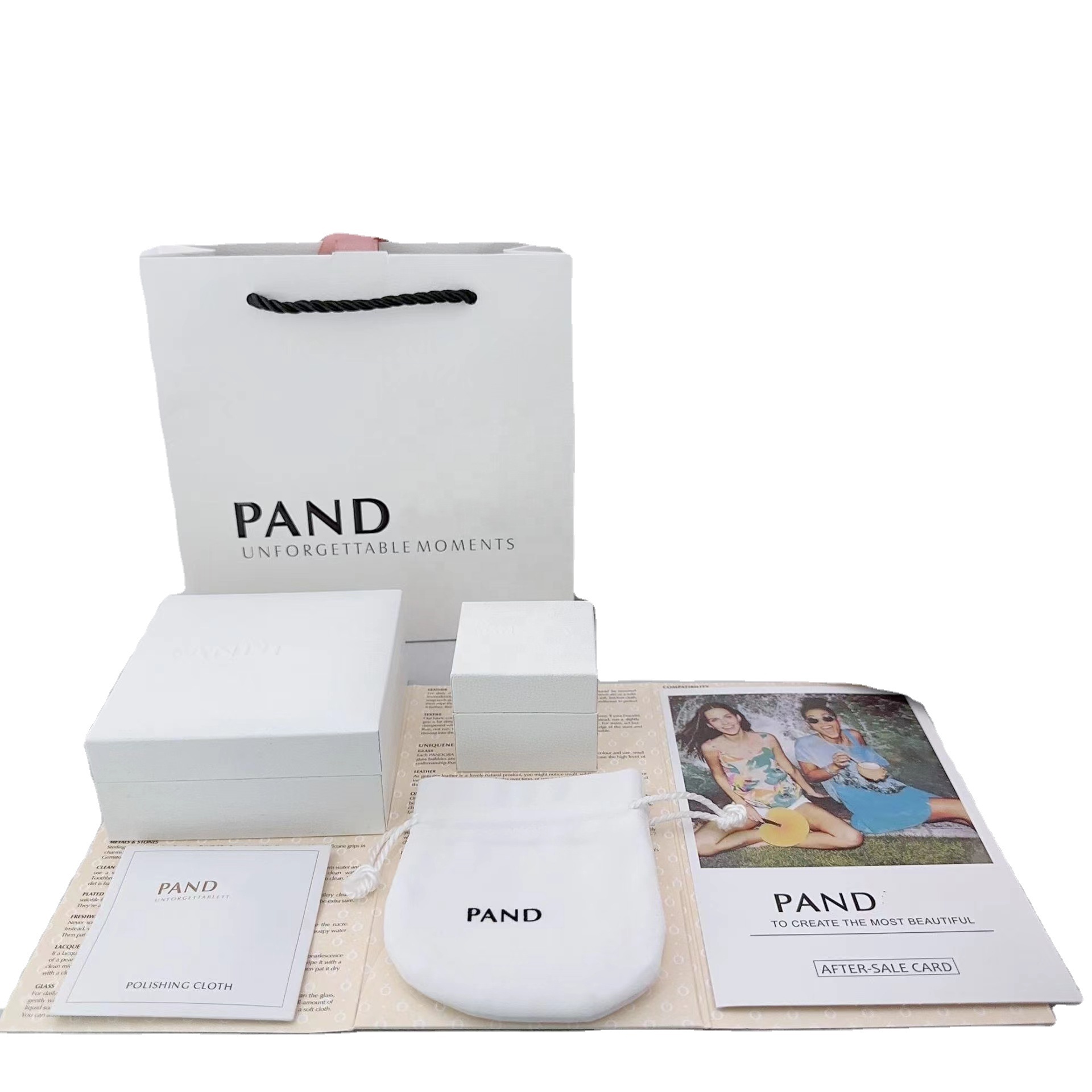 suit pandora Set of piece Jewelry Packaging box paper Bag handbag for Bracelet Pendant Charm Rings Necklace Earrings Gift box