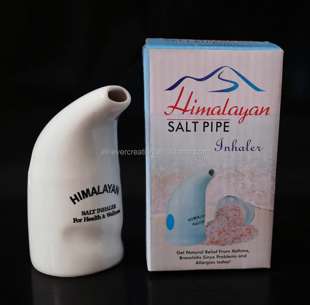 Refillable Ceramic Himalayan  salt Inhaler salt pipe inhaler